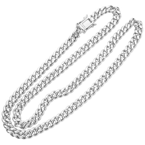 925 Silver Iced Out Miami Cuban Link Chain 6,5 MM