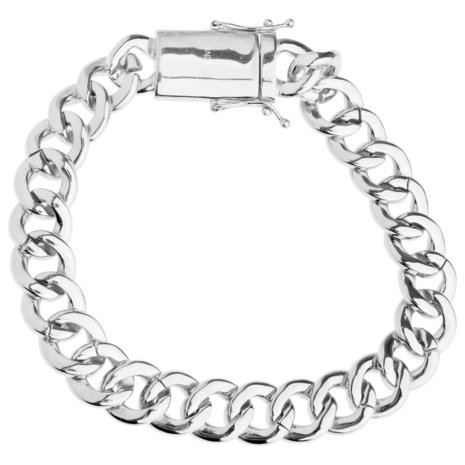 925 Silver Iced Out Miami Cuban Link Bracelet 12 MM