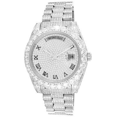 CLOXSTAR Stainless Steel Full Iced Out Watch R SLV