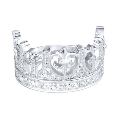 925 Zilveren Iced Out Ring - King Crown